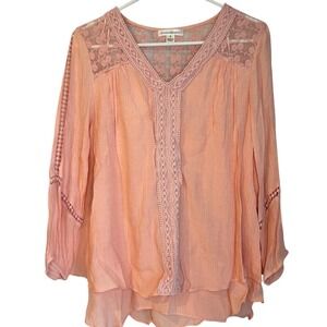 John‎ Paul Richard Blush Pink Blouse Womens Small